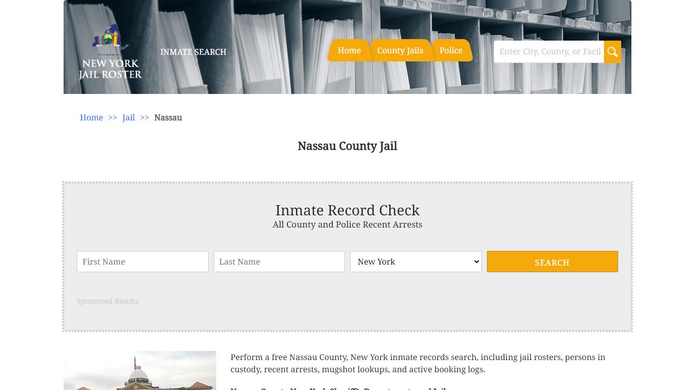 Nassau County Jail - Jail Roster Search