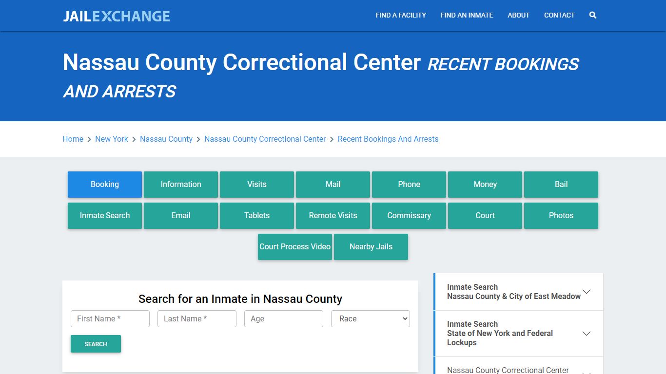 Nassau County Correctional Center Recent Bookings And Arrests