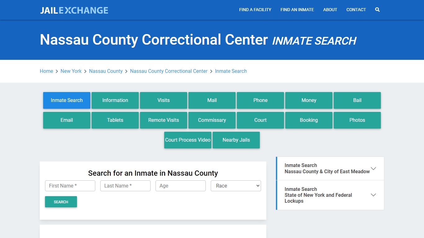 Nassau County Correctional Center Inmate Search - Jail Exchange