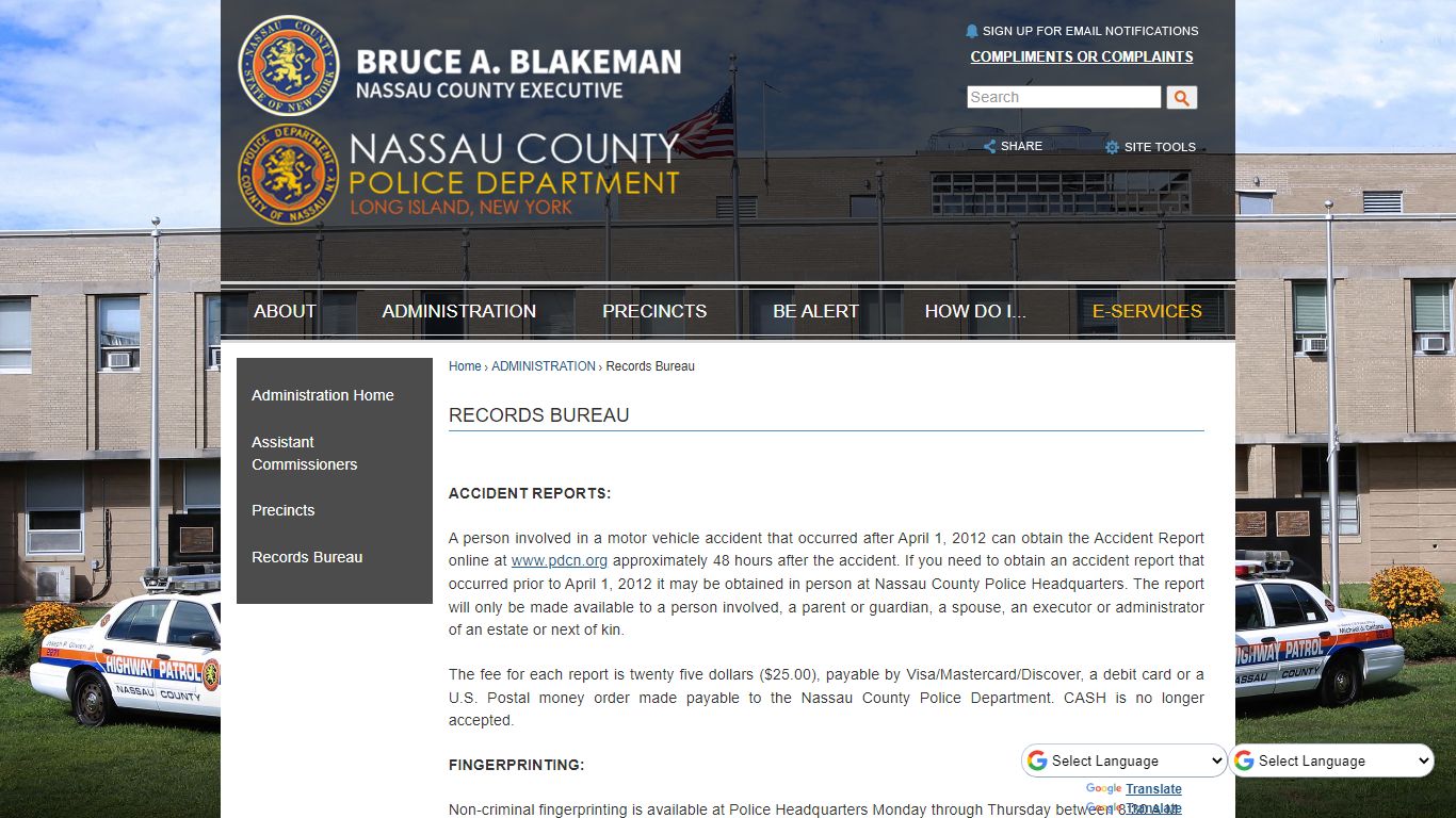 Records Bureau | Nassau County Police, NY